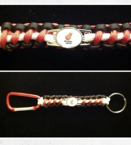 Miami Heat inspired Paracord keychain. - Picture 1 of 1