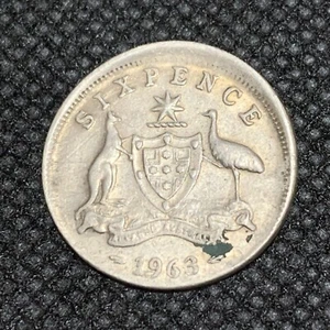 1963 sixpence Miss Strike Stamped - Picture 1 of 5