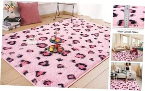 Fluffy Area Rug, Modern Shag Leopard Print Rugs Home Decor for Bedroom, Soft - Picture 1 of 8