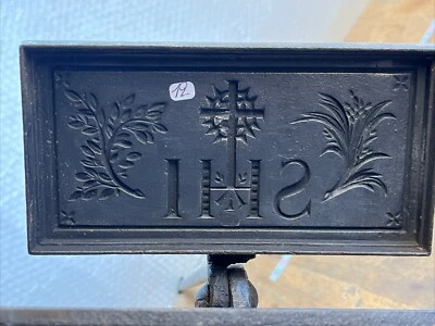 gaufrier mariage fer forgé Christ crucifix croix Outils Anciens Arts Populaire + - Photo 1/4