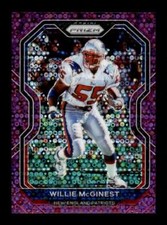 2020 Panini Prizm No Huddle Purple Prizm Willie McGinest #27 SP Patriots /35
