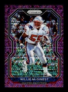 2020 Panini Prizm No Huddle Purple Prizm Willie McGinest #27 SP Patriots /35