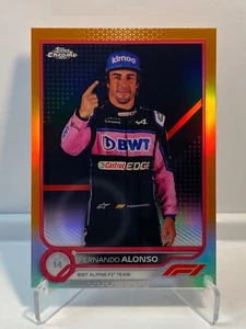 2022 Topps Chrome Formula 1 F1 Fernando Alonso #13 Orange/Red Refractor - Bild 1 von 2