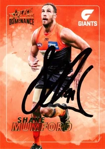 Signed 2020 GWS GIANTS AFL Card SHANE MUMFORD - Picture 1 of 3