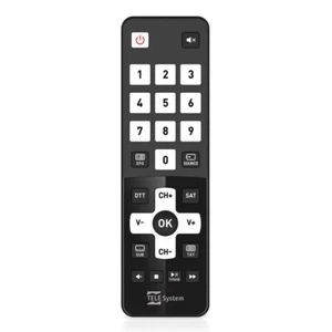 New Genuine For Telesystem PALCO27 LX FHD LED TRAVEL TV Remote TS24LS13 DVB-T2 - Foto 1 di 2