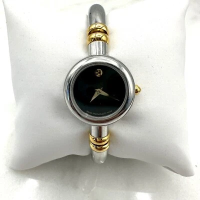 Movado Ladies Bareleto Gold Tone Bangle Bracelet Watch 7604647, NEW BATTERY - Image 1 of 4