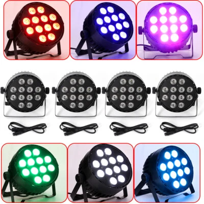 8 Pcs 120W PAR Can Bühnenlicht LED RGBW DMX Party Club Show Bühnenbeleuchtun NEU - Bild 1 von 4