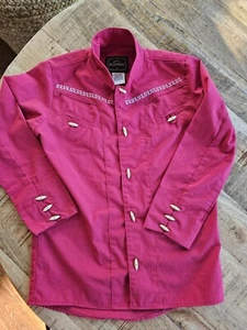 El General Kids Youth Western Shirt Size 4 Red Cowboy Made in Mexico  - Picture 1 of 9