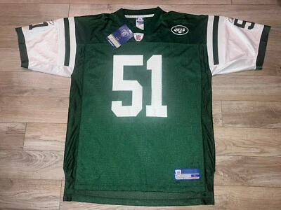 Jonathan Vilma #51 New York Jets NFL Football Reebok Jersey L LG NEW Deadstock - Image 1 of 3