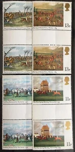 GB QEII 1979 Gutter Pairs Horse Racing SG1087 - SG1090 MNH - Picture 1 of 1