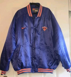 Vintage Nike Satin Jacket New York Knicks Men’s 3XL 90’s NBA Bomber Jacket - Bild 1 von 12