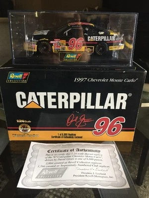 1997 DAVID GREEN  #96 CATERPILLAR 1:24 CHEVROLET MONTE CARLO 1 OF 6,600 COA - Image 1 of 4