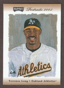 Retratos de playoffs 2003 bronce #99 Terrence Long Oakland Athletics/100 - Imagen 1 de 2