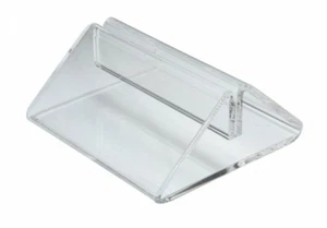 Plastic Menu Holder Tent Type Clear Perspex Card Holder A4 A5 68mm Wide Slotted - Picture 1 of 12