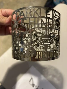 Bath & Body 3 Wick Candle Holder Sleeve Celebrate Happy Holidays - Picture 1 of 4