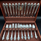Holmes & Edwards SILVER FASHIONnInlaid IS Deep Silver Setting for 12 60pc + Case