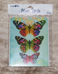 LEANIN TREE "Mariposas" ~ Paquete de 8 Tarjetas #35746 ~ Colorido en Blanco Interior ~ - Imagen 1 de 3