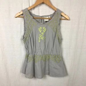 HD IN PARIS Anthropologie Damen-Tanktop sonnengenäht bestickt Schößchen Größe 00 - Bild 1 von 7