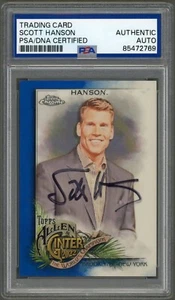 Scott Hanson SIGNED 2022 Topps Allen & Ginter Chrome Blue Auto /150 NFL PSA COA - Picture 1 of 2