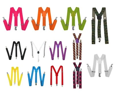 NUJAKE Boys & Girls Novelty Multi Design Costume Braces Fancy Dress Suspenders Kids