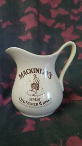 Jarra de agua de whisky escocés antiguo Mackinlay's Finest cerámica de gres de colección pub d* - Imagen 1 de 9