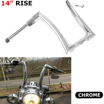 Manillar colgante Ape de 14" de elevación de 1,25"" para Harley Road King Softail Fat Boy Bob Foto 1 de 4