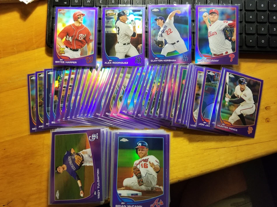 2013 Topps Chrome Baseball Purple Refractors Fill Your set you pick choice - Image 1 of 1