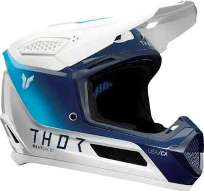 Thor MX Crosshelm Fleet Storm Weiß Navy MX Helm Motocross Cross Enduro Quad