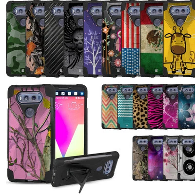 Funda protectora resistente a golpes contra caídas con soporte cubierta de doble capa para LG V20 Foto 1 de 4