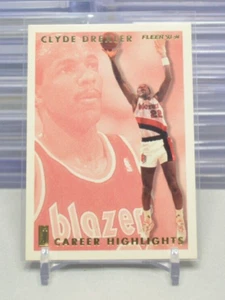 Clyde Drexler 1993-94 Fleer #10 Career Highlights Portland Trailblazers  1-A - Picture 1 of 2
