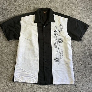 MGM MIrage Men's Size XL Las Vegas Raron Blend Button Dice Camp Shirt Martini - Picture 1 of 10