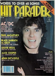Hit Parader Magazine January 1982 AC/DC, McCartney, Sabbath vs Ozzy, Alice, REO - Picture 1 of 18