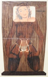 "PIN-UP DÉSHABILLABLE à la Télé" Affiche originale entoilée par CAROLS (BRENOT?) - Imagen 1 de 2