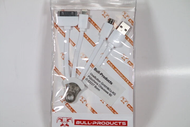 Posten 150X Bull-Products Adapterkabel MicroUSB 30pin weiß - Bild 1 von 1