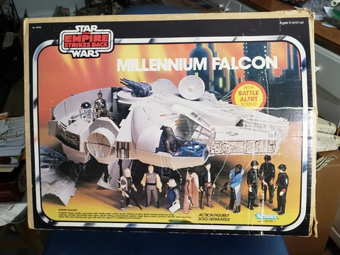 ESB Millennium Falcon vintage star wars BOX ONLY Scratches, has all flaps Cover