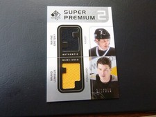 2002 SP Authentic Super Premium 2 Dual Game Used Jersey Wayne Gretzky, M Lemieux