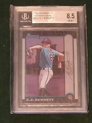 A.J. Burnett 1999 Bowman Rookie With Auto #323 Graded 8.5 - Image 1 of 2