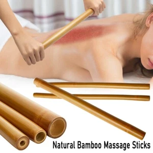 6 in 1 Natural Bamboo Massage Stick Gua Sha Trigger Point for Muscle Release Set - Picture 1 of 12