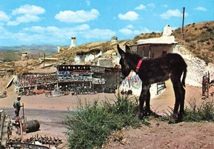 Postcard Spain Granada Purullena "Spain is different" Donkey. - Bild 1 von 2