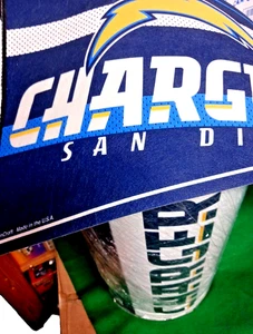 NFL Officially Licensed San Diego Chargers Collectible Can/Wastebasket & Pennant - Picture 1 of 14