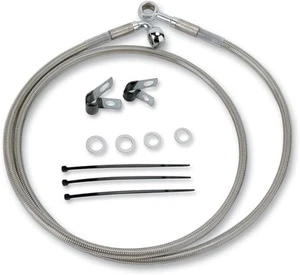 Drag Spec. Extended Length SS Front Brake Line Kit Sil FXDWG 1340 1993-1998 - Picture 1 of 1