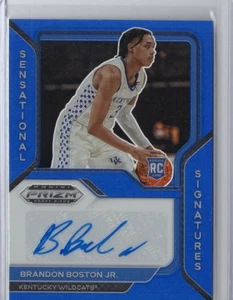BRANDON BOSTON JR. NCAA 2021-22 Panini Prizm Blue RC Auto 36/45 #SS-BBI Card - Picture 1 of 2