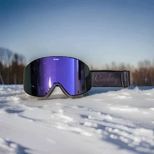 Crush Eyes Heavenly Goggles Gloss Black with Purple Mirror Gray View Lenses - Picture 1 of 8