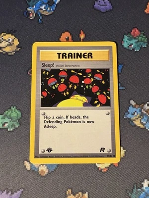 Pokémon Cards Sleep! 79/82 Team Rocket FIRST EDITION WOTC - (MP) #1 - Image 1 of 2
