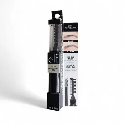 Elf Brow Laminating Gel Clear 3 in 1 Applicator Spoolie Brush Eyebrow Makeup Eye - Image 1 of 4