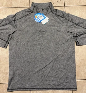 Columbia Shirt Mens M Tenino Hills II Omni Shade Grey 1/2 zIp Performance NWT - Picture 1 of 9