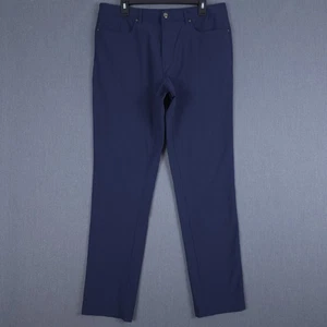 Olivers Apparel Passage Pants Mens (Fits 34x32) Navy Blue Stretch Performance - Picture 1 of 10