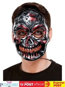 Light Up Skull Skeleton Mask Horror Scary Halloween Costume Accessories - Picture 1 of 2