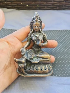 Vintage Chinese,Tibetan Or Hindu Bronze Color God Statue Pre Owned Condition P2 - Picture 1 of 22