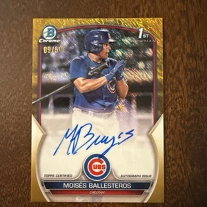 Bowman 2023 - refractor de brillo dorado automático cromado #CPA-MBS Moisés Ballesteros/50 - Imagen 1 de 6